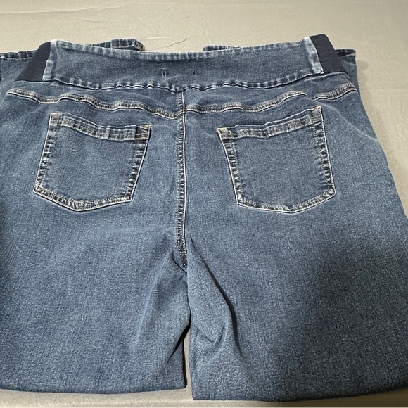 G. Woman Within Blue Denim Bootleg Jeans - Picture 3 of 4